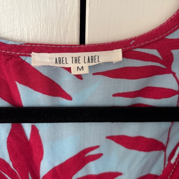 Abel the Label Floral Printed Smocked Waist High Low Midi Maxi Dress Size Medium - Picture 6 of 15